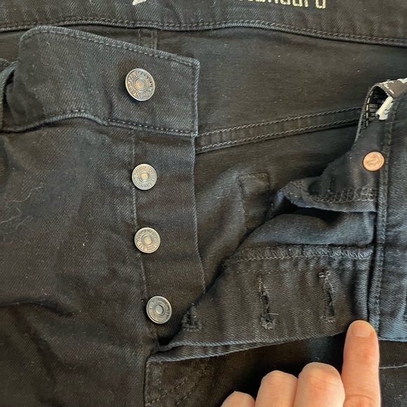 7  For All Mankind Standard Straight-Leg Men's Jeans Black Size 32 - Picture 11 of 14